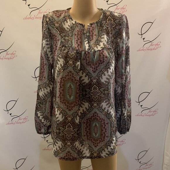 Wrangler. Size S. Semi Sheer Pullover Top. Long Sleeve. Elastic Wrist. B52 - Picture 1 of 5